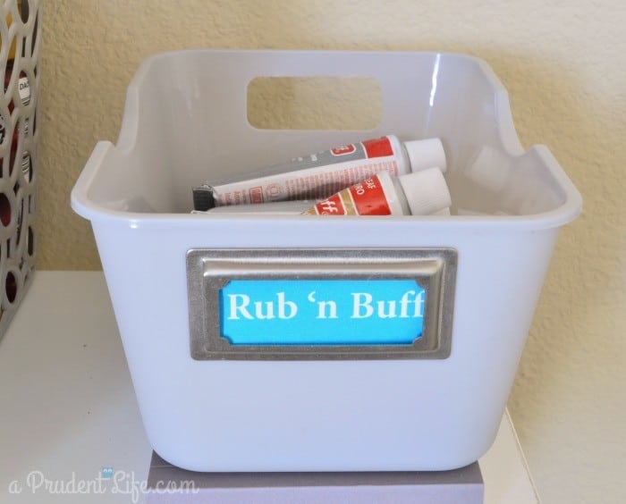 Plastic Drawers Makeover and DIY Sticker Labels - Color Me Thrifty