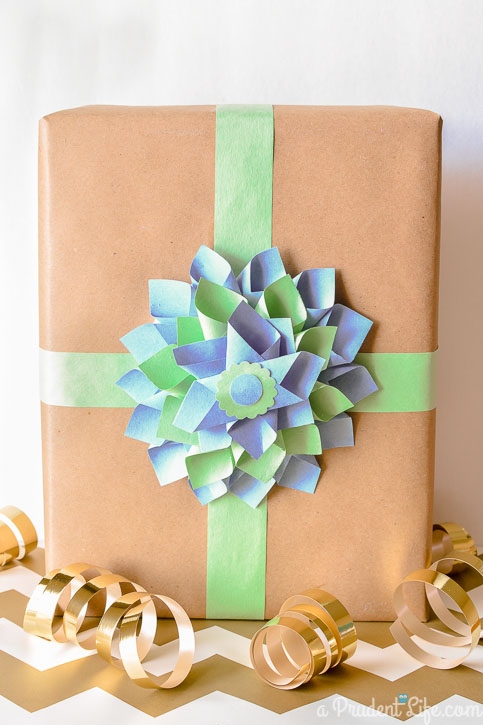 Paper Dahlia - Simple DIY Gift Topper - Polished Habitat