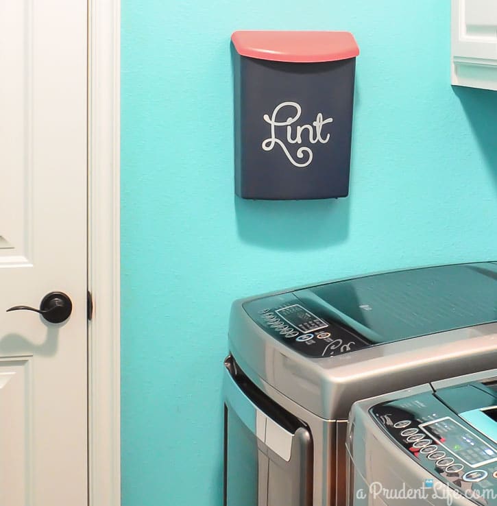 Laundry Room Storage and Organization, Lint Bin With Lid, Dryer