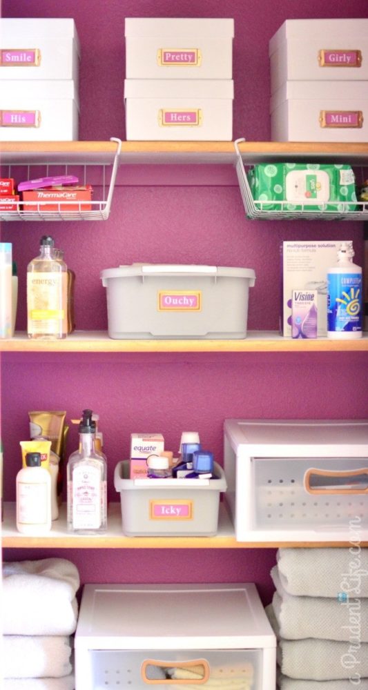 How to Organize a Bathroom Closet the Easy Way! - Joyful Derivatives