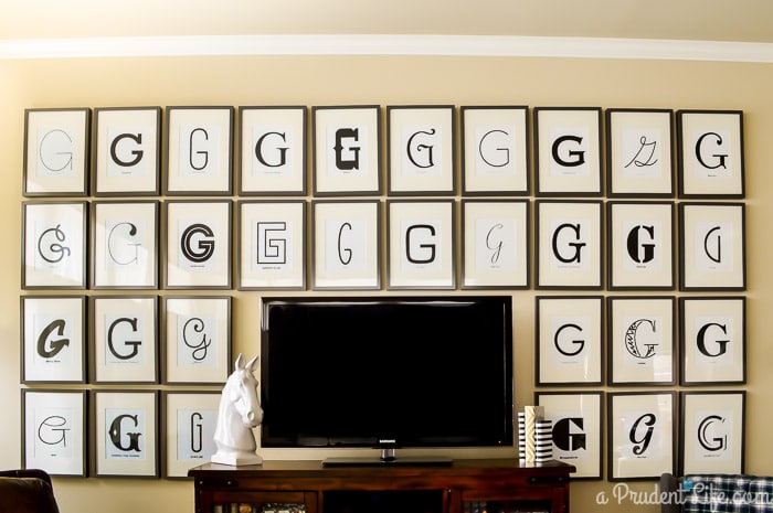 DIY Typography Gallery Wall