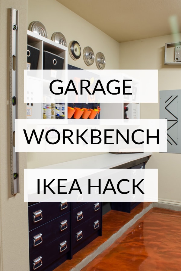 Garage Workbench DIY {How We Ikea Hacked Garage Storage}