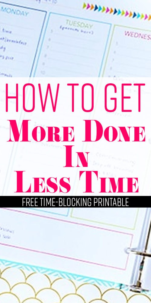 Organize Your Week with a FREE Time Blocking Printable