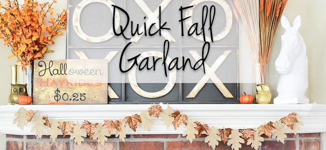 Make this fall leaf garland in under 15 minutes with this quick tutorial. Wait until you see the simple way they are attached - no glue needed!