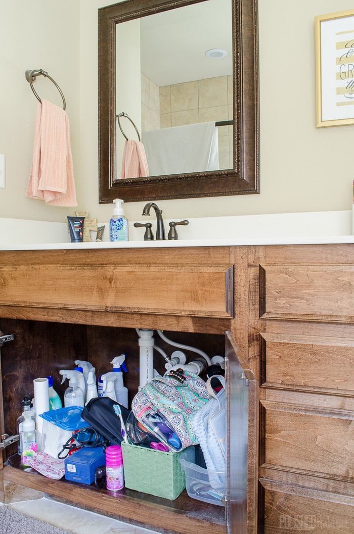 5 Secrets To Bathroom Under Sink Storage - The Organized Mama