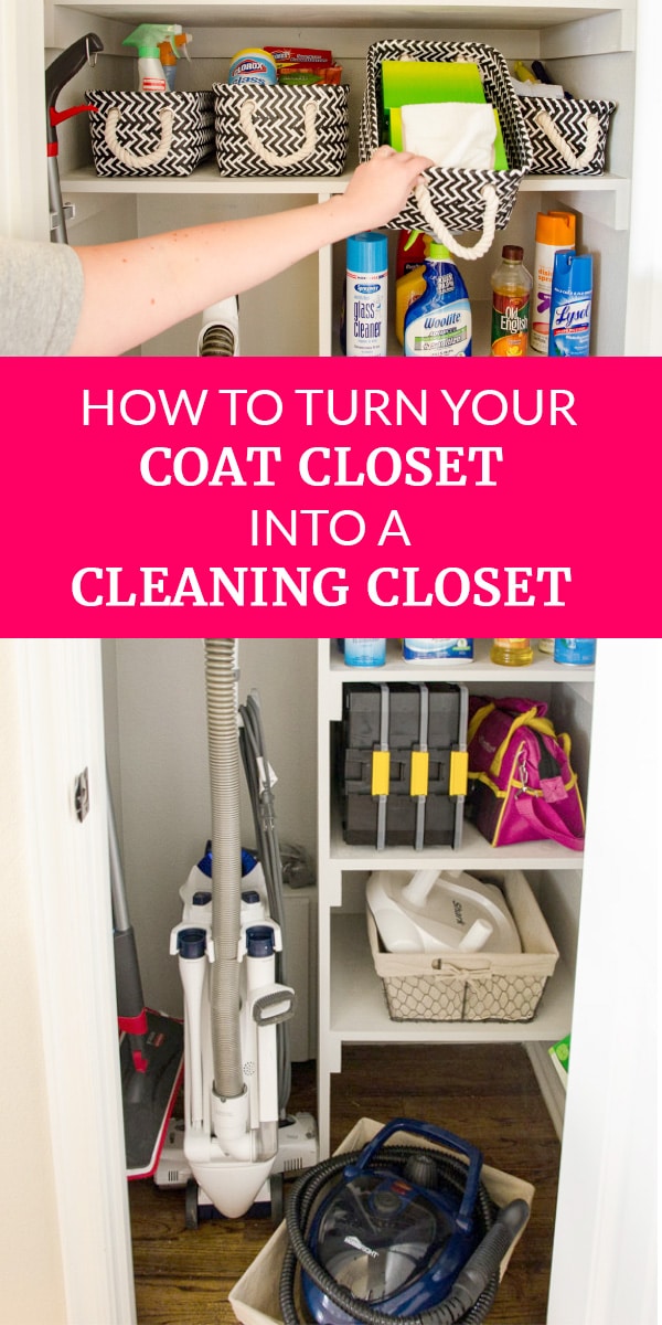 From Coat Closet to Cleaning Closet {Organizing in Style} - Polished Habitat