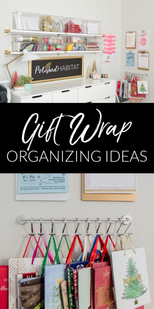 How to Organize Gift Wrapping Supplies - Christmas Edition