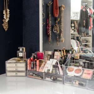 Clear Makeup and Jewelry organizers