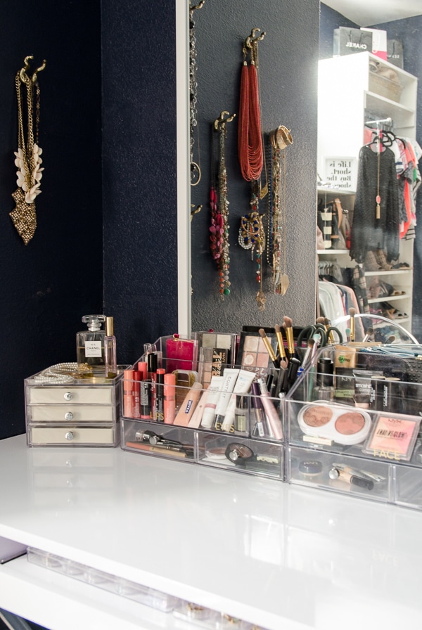 Organizing the Makeup Vanity & A Bit of Jewelry - Polished Habitat