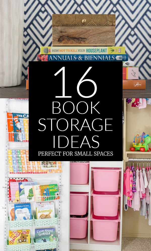 Creative Book Storage Ideas 600x1000 