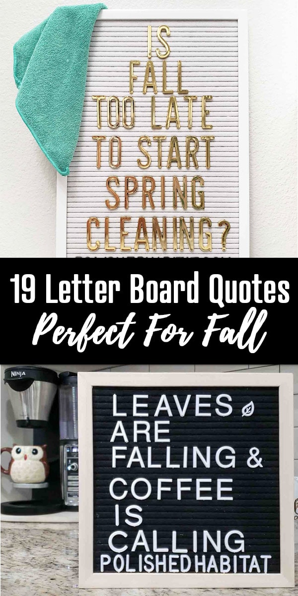 Fall Letter Board Quotes Sayings Polished Habitat