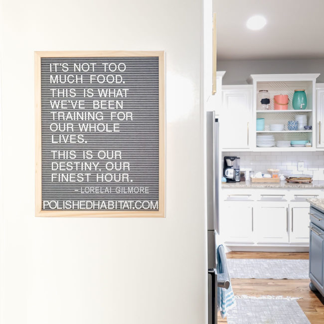 Thanksgiving Letter Board Ideas - Polished Habitat